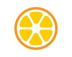 Vibrant orange slice icon, symbol of freshness and health. Perfect for nutrition, food, or summer themes. Simple, graphic style suitable for branding and design. vector