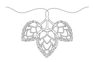 Continuous one line hop vector