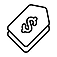 Simple Price Tag outline icon. The icon can be used for websites, print templates, presentation templates, illustrations, etc vector