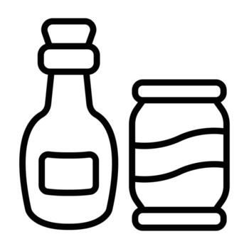 Simple Beverage outline icon. The icon can be used for websites, print templates, presentation templates, illustrations, etc vector
