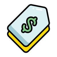 Stylish graphic of a price tag vector