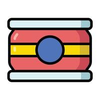 Colorful round container design vector