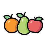 Simple Fruit colorful icon. The icon can be used for websites, print templates, presentation templates, illustrations, etc vector