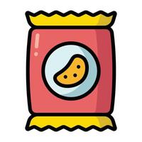 Simple Snack colorful icon. The icon can be used for websites, print templates, presentation templates, illustrations, etc vector