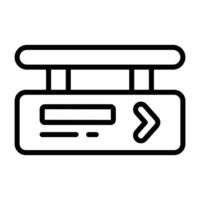 Simple Direction outline icon. The icon can be used for websites, print templates, presentation templates, illustrations, etc vector