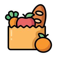 Simple Grocery colorful icon. The icon can be used for websites, print templates, presentation templates, illustrations, etc vector