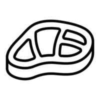 Simple Meat outline icon. The icon can be used for websites, print templates, presentation templates, illustrations, etc vector