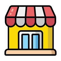Simple Supermarket colorful icon. The icon can be used for websites, print templates, presentation templates, illustrations, etc vector