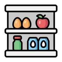 Simple Product Shelf colorful icon. The icon can be used for websites, print templates, presentation templates, illustrations, etc vector