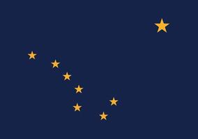The flag of the state of Alaska in the USA vector