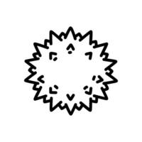 Sharp-spiked sea urchin icon vector