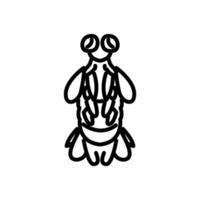 Top-down mantis shrimp icon vector