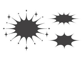 Starburst explosion graphic elements for design vector