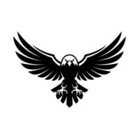 Classic black eagle with outstretched wings vector