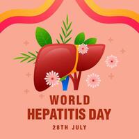 illustration for world hepatitis day in gradient style vector