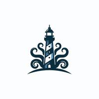 lighthouse logo design illustration vector
