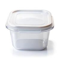 Empty Food Container Photo on White Background