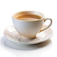 Tea Cup Without Label Photo on White Background