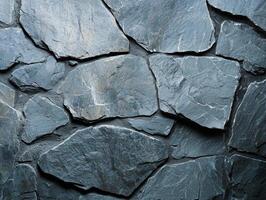 a stone wall with many different shapes and sizes photo
