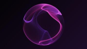 Smooth looping animation of a glowing sphere with purple gradient flow. Futuristic minimal orb with soft fluid motion. Ideal for tech, backgrounds, sci-fi, and digital visualizations. video