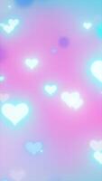 A pastel gradient background with glowing heart icons scattered across in soft, dreamy tones video