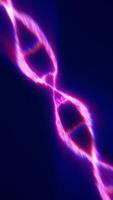 A vibrant loop of pink energy arcs across a deep blue background, forming a glowing symmetrical twist video
