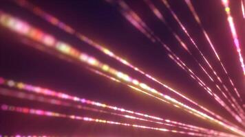 Radiant lines of colorful light stretch into the distance on a dark background, creating a dynamic abstract motion effect video