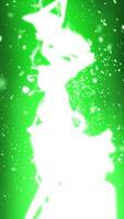 Bright white electric beam slices through a glowing green field with sparks and energy bursts video