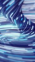 Abstract swirling tunnel of vibrant blue and white lights, illustrating motion and dynamic energy flow video