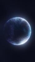 Mysterious glowing sphere with intricate inner patterns, radiating soft energy in a dark space video