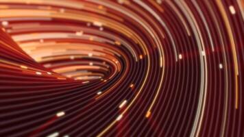 abstrakt röd och orange spiral med lysande rader, snabb rörelse, och levande höjdpunkter, skapande en djärv, hög energi visuell mönster video