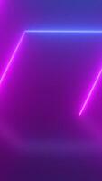 Futuristic glowing neon lines in pink and blue on a dark background, creating a retro-tech atmosphere video