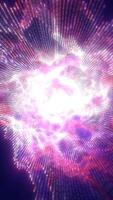 Radiating burst of light particles forming a glowing energy field with a sense of cosmic explosion and movement video