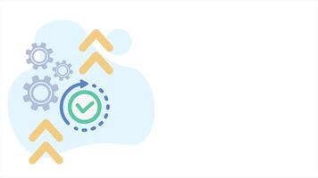 Good progress in business animation . Background with place for text. Motion design in flat design style video