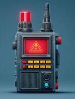 Emergency Radio Transmission Displaying Alert UI for Urgent Communication in a Digital Format photo