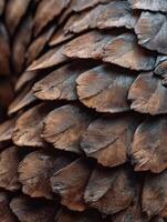 Close-up View of Pangolin Scales Showcasing Unique Texture and Structure With Clean Outer Edges in Natural Light photo