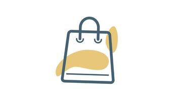 Shopping Bag Icon animated video