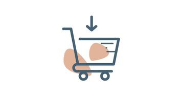 Shopping cart Icons Animated video