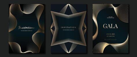 Elegant invitation designs for events vector