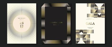 Stylish gala invitation design layout vector