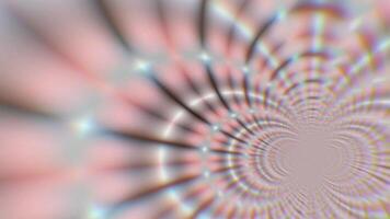 bucle psicodélico animación presentando un brillante túnel de morphing geométrico formas y vibrante color turnos. espiral movimiento y cromático efectos crear un hipnótico resumen visual experiencia. video