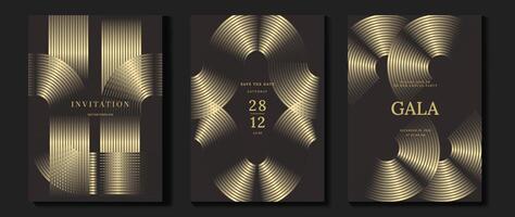 Gala invitation design with gold accents vector
