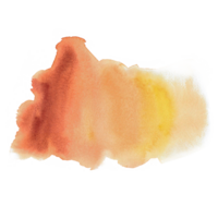 Gradient watercolor stain. Illustration with color transition from beige to yellow and terracotta, as a design element for various compositions, as an independent element for patterns and backgrounds. png