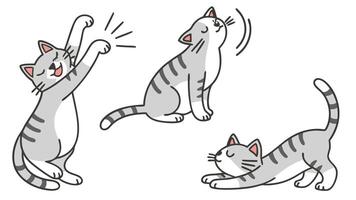 A cartoon cat is jumping up and down vector