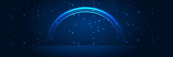 blue sparkling arch background vector