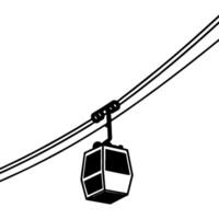 Cable car mountain cabin vector