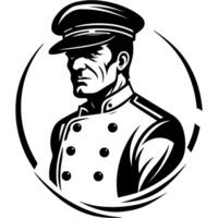 Military officer of command staff in an outdated dress uniform vector
