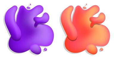 Colored of droped blots and dots with paint splatter. vector