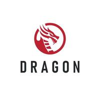 dragon logo design legend with vintage concept old minimalist simple templet vector