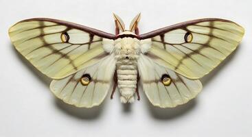 CloseUp of a Pale Green Moth Specimen photo